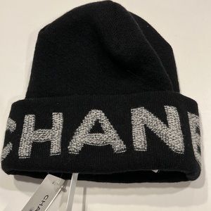 Black chanel beanie
